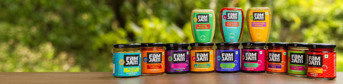 FamJam full range of sauces, dips and jams